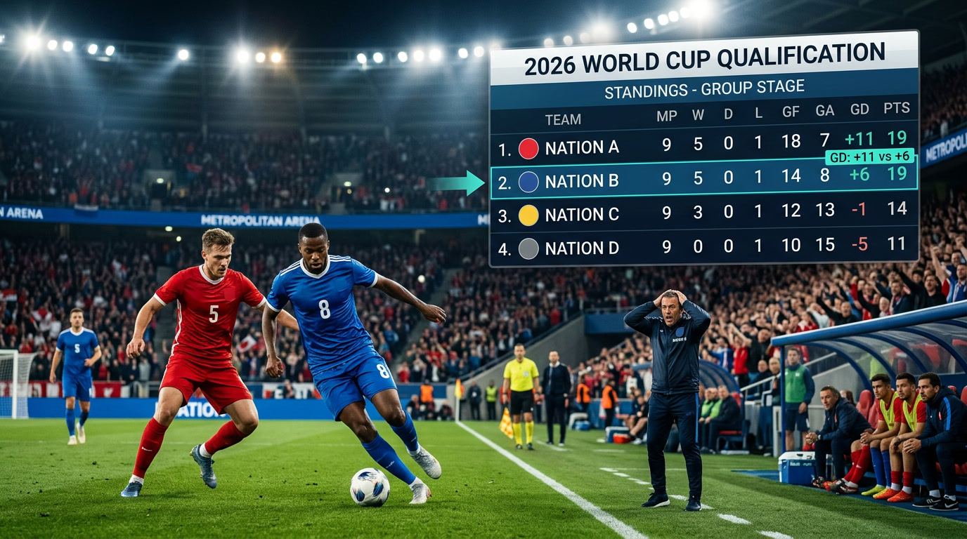 selisih gol kualifikasi Piala Dunia, aturan selisih gol, penentuan klasemen kualifikasi, peluang lolos timnas, klasemen Piala Dunia 2026